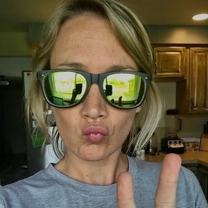 Mirror wayfarer-style sunglasses